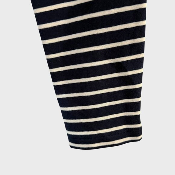 LL Bean Striped Pima Cotton Long-Sleeve Boatneck Top Blue & White Women's Large - Picture 7 of 10